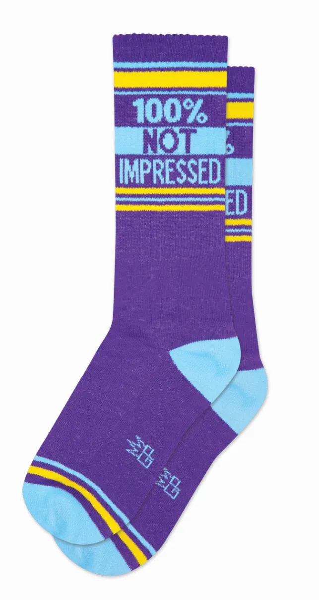 100% Not Impressed Crew Sock