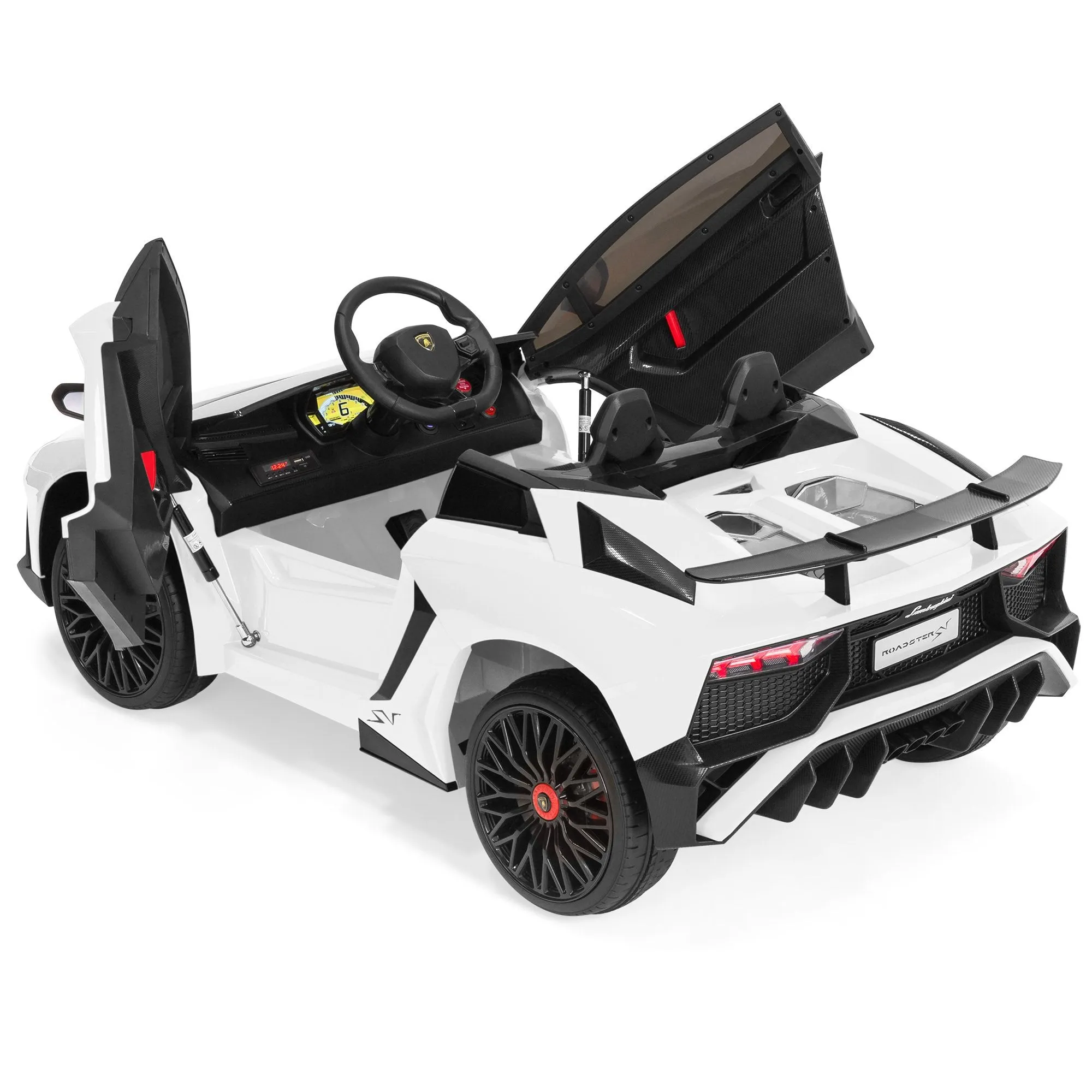 12V Kids Ride-On Lamborghini Aventador SV Sports Car Toy w/ Parent Control