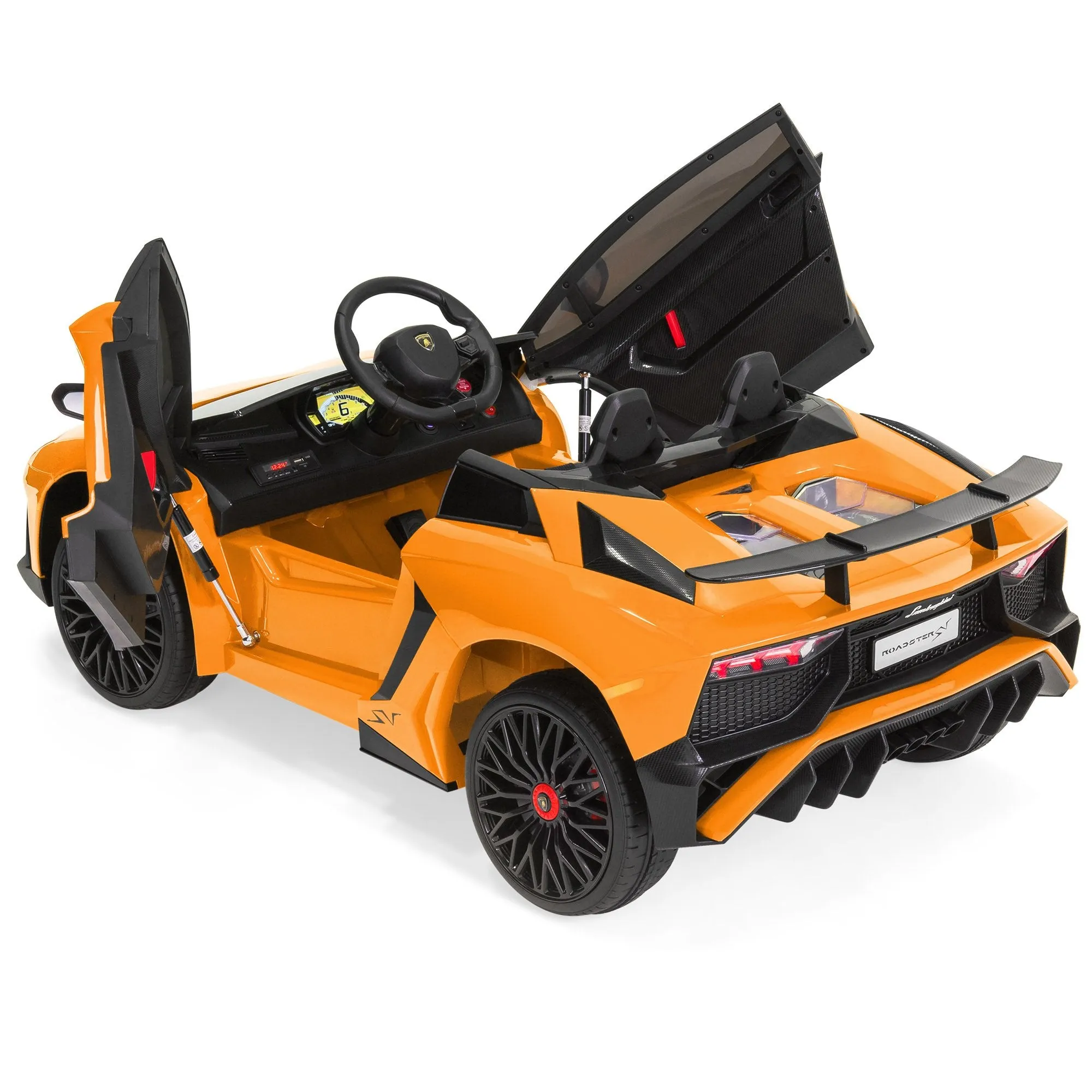 12V Kids Ride-On Lamborghini Aventador SV Sports Car Toy w/ Parent Control