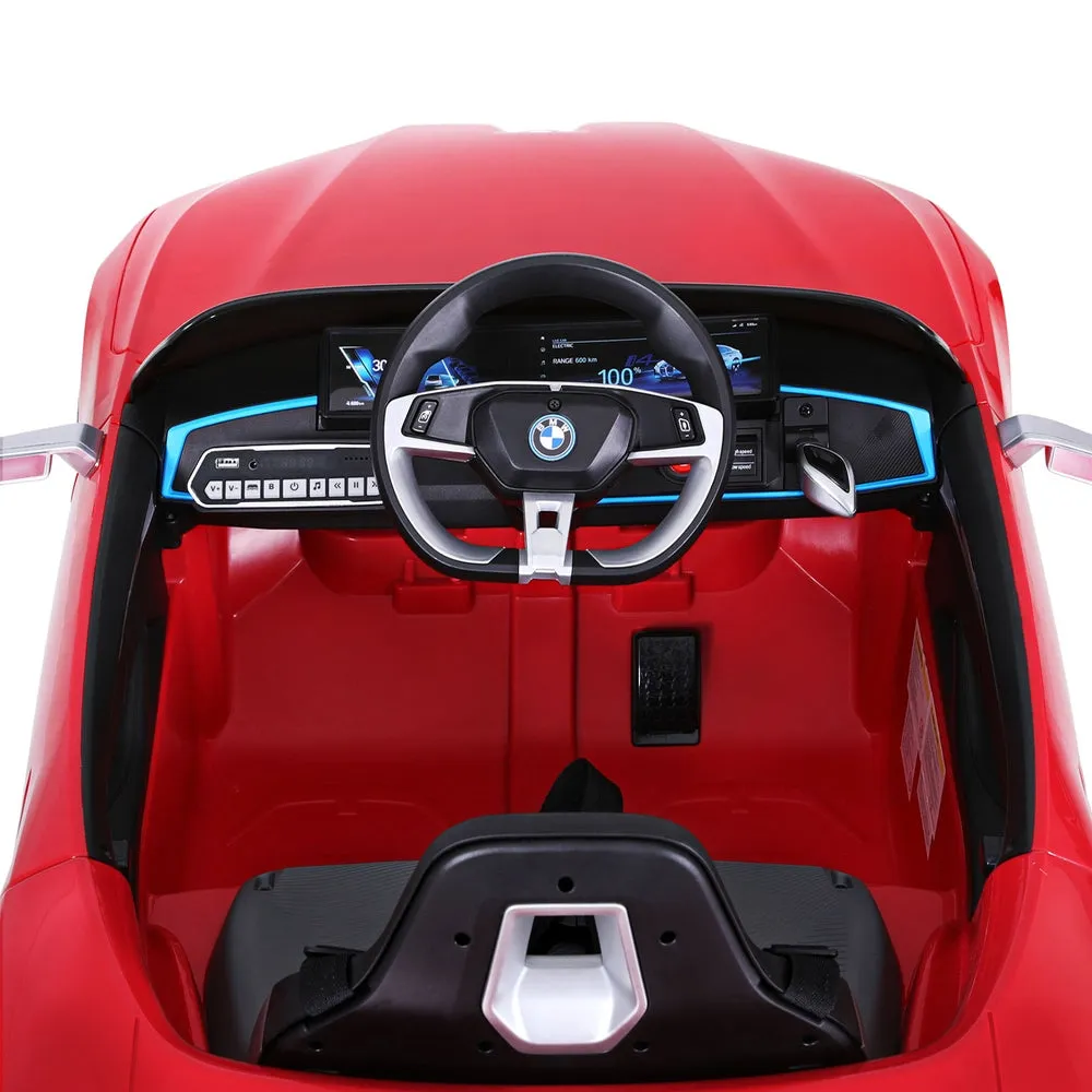 12V Red BMW I4 Kids Ride-On Car with Remote & Safety Seat Belt