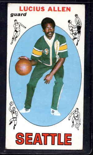 1969-70 Topps #6 Lucius Allen Seattle Supersonics Rookie Basketball Cards