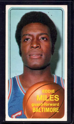 1970-71 Topps #159 Eddie Miles Baltimore Bullets Basketball Cards