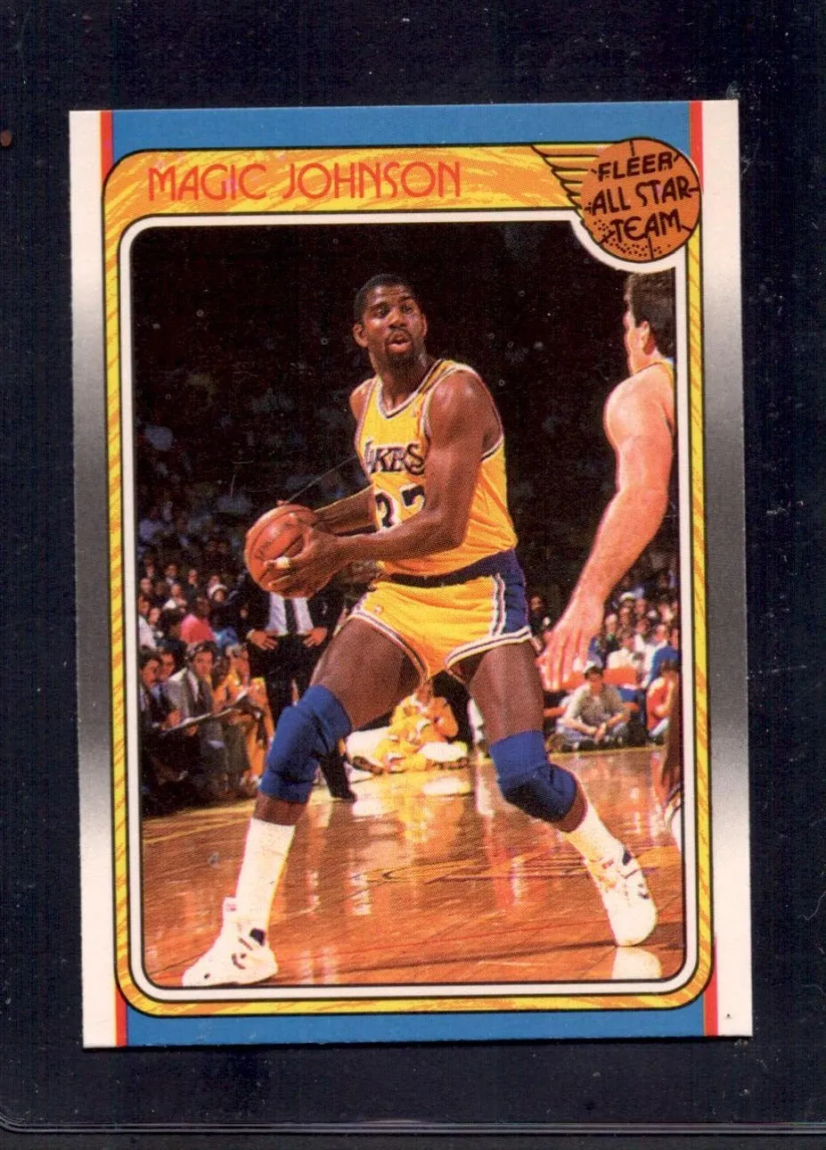 1988-89 Fleer #123 Magic Johnson Los Angeles Lakers Basketball Card