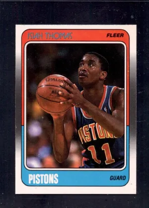 1988-89 Fleer #45 Isiah Thomas Detroit Pistons Basketball Cards