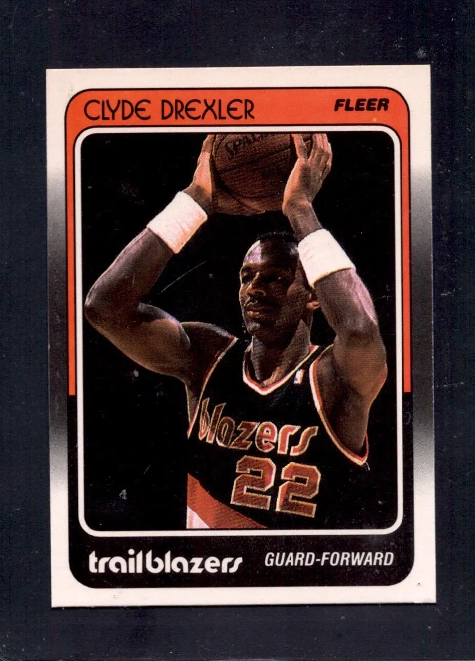 1988-89 Fleer #92 Clyde Drexler Portland Trailblazers Basketball Cards