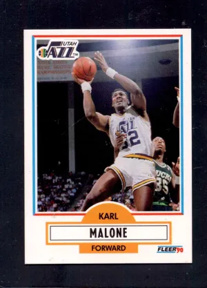 1990-91 Fleer #188 Karl Malone Utah Jazz Basketball Cards