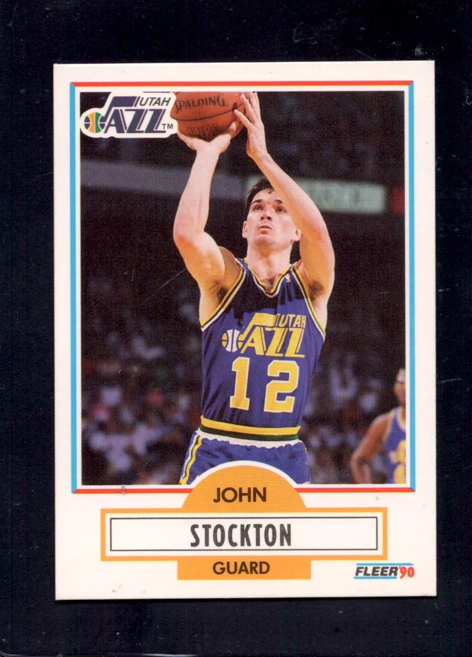 1990-91 Fleer #189 John Stockton Utah Jazz Basketball Cards