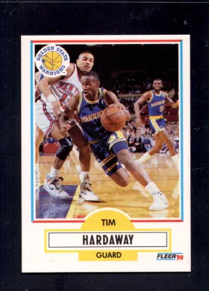 1990-91 Fleer #63 Tim Hardaway Golden State Warriors Rookie Basketball Cards