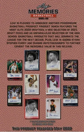 2021/22 Leaf Memories Basketball Box