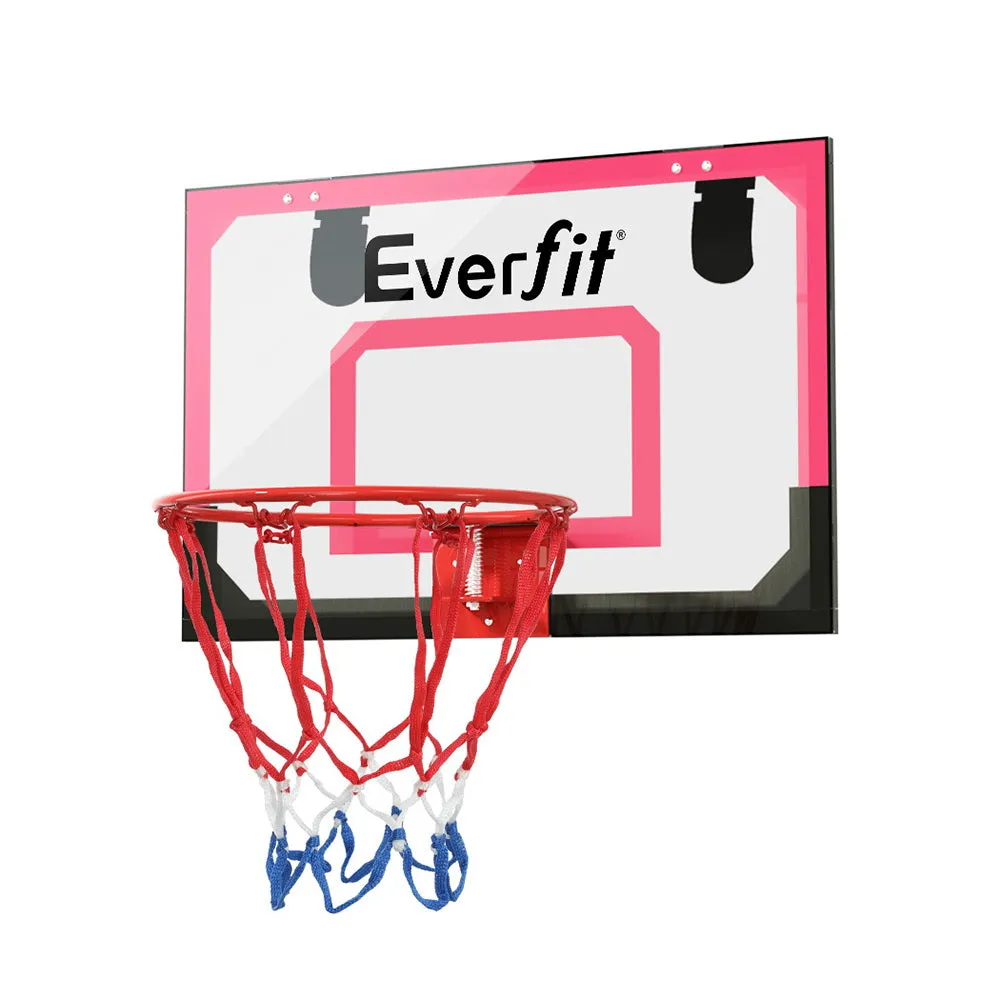 23" Mini Basketball Hoop Backboard Door Wall Mounted Sports Kids - Red