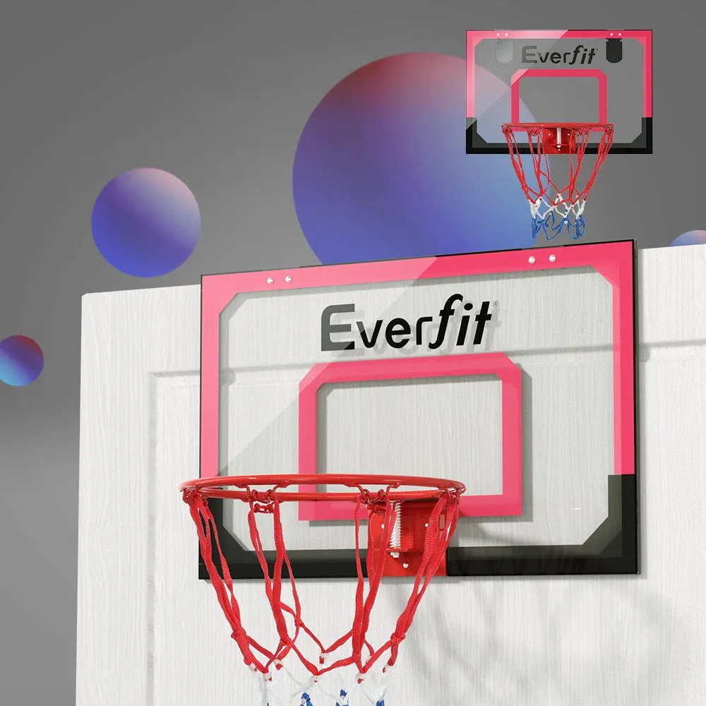 23" Mini Basketball Hoop Backboard Door Wall Mounted Sports Kids - Red