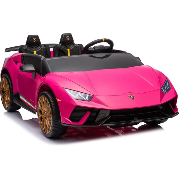 24V Lamborghini Huracan 2-Seater Electric Ride On - Pink