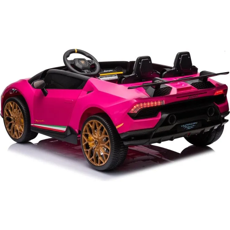 24V Lamborghini Huracan 2-Seater Electric Ride On - Pink