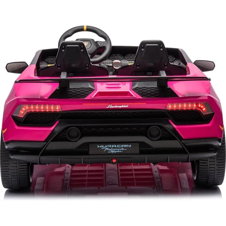 24V Lamborghini Huracan 2-Seater Electric Ride On - Pink