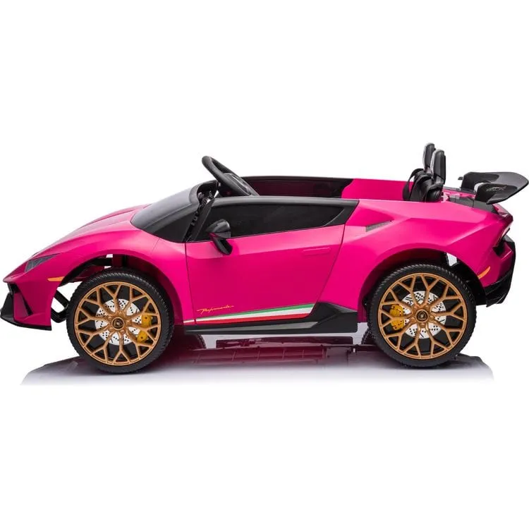 24V Lamborghini Huracan 2-Seater Electric Ride On - Pink