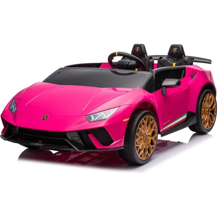 24V Lamborghini Huracan 2-Seater Electric Ride On - Pink