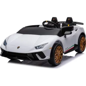 24V Lamborghini Huracan 2-Seater Electric Ride On - White