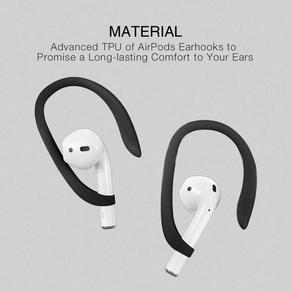 4 Pack Anti-Slip Sports Ear Hooks Compatible With AirPods