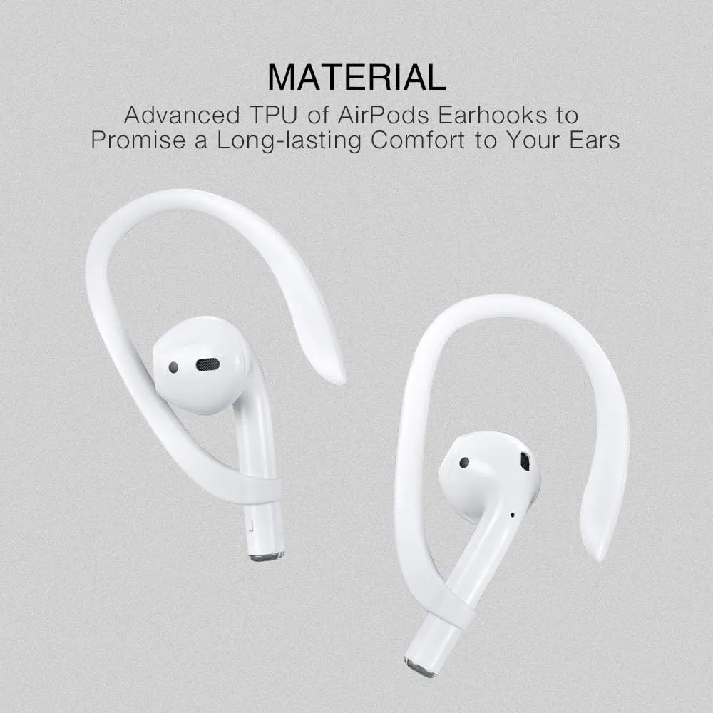 4 Pack Anti-Slip Sports Ear Hooks Compatible With AirPods