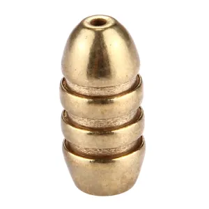 7g Threaded Copper Bullet Fishing Sinker Fishing Weights Soft lure Accessory