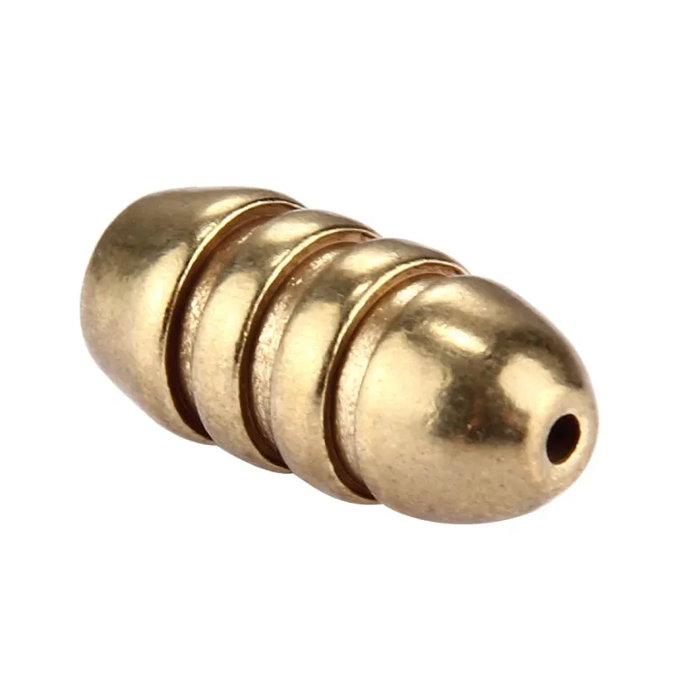 7g Threaded Copper Bullet Fishing Sinker Fishing Weights Soft lure Accessory