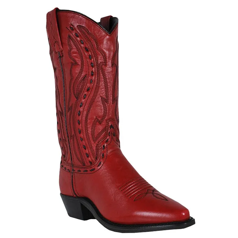 Abilene Ladies 11” Red Cowhide Snip Toe Boot 9002