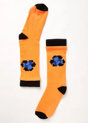 AFENDS Unisex Chromed - Crew Socks - Papaya