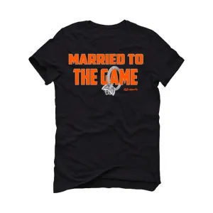 Air Jordan RETRO 1 (Orange black) 2019 Black T-Shirt (married to the game orange)