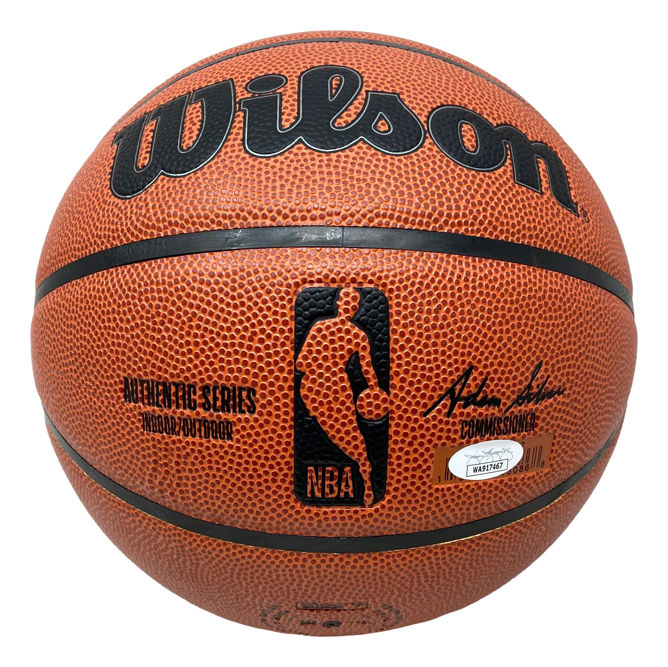 Allen Iverson 76ers Signed Wilson NBA I/O Replica Basketball JSA ITP