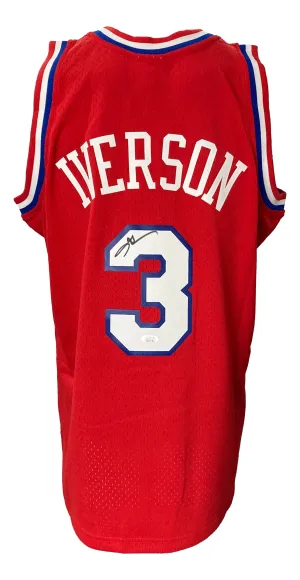 Allen Iverson Signed Philadelphia 76ers 2002-03 M&N HWC Swingman Jersey JSA ITP