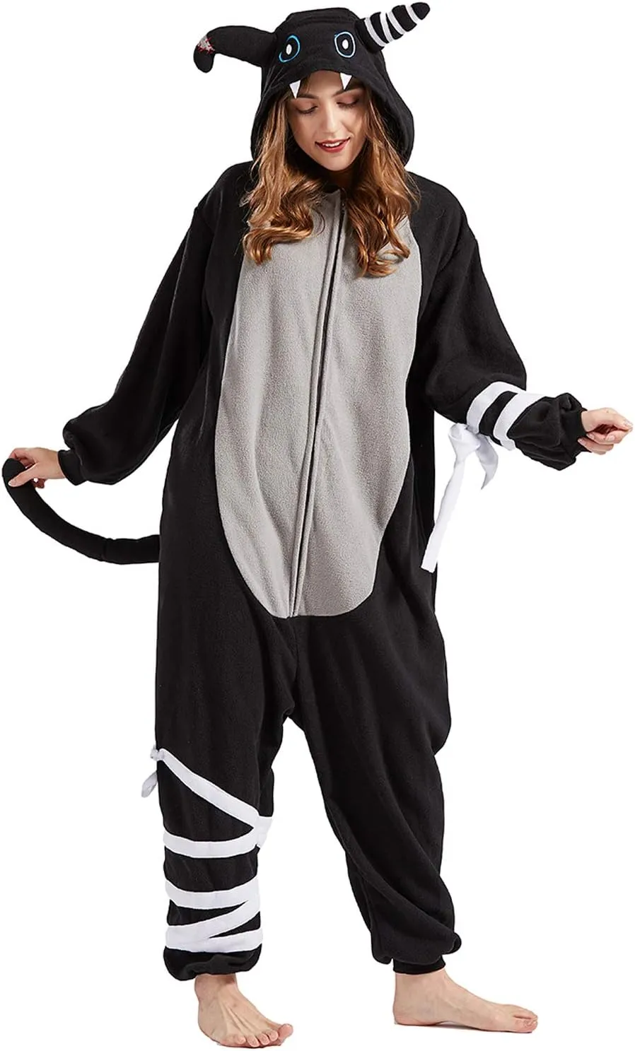 Animal Funny Halloween Costume Christmas One Piece Pajamas Sleepwear for Women Men