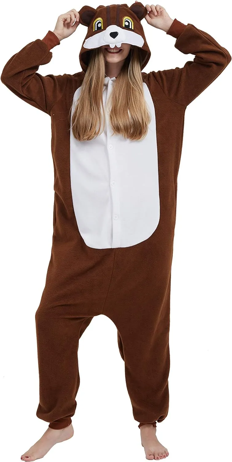 Animal Funny Halloween Costume Christmas One Piece Pajamas Sleepwear for Women Men