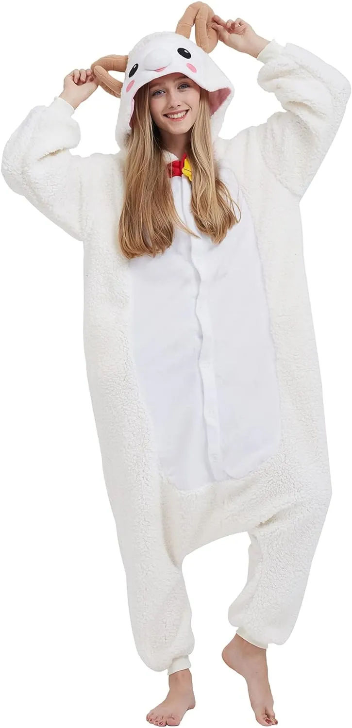 Animal Funny Halloween Costume Christmas One Piece Pajamas Sleepwear for Women Men