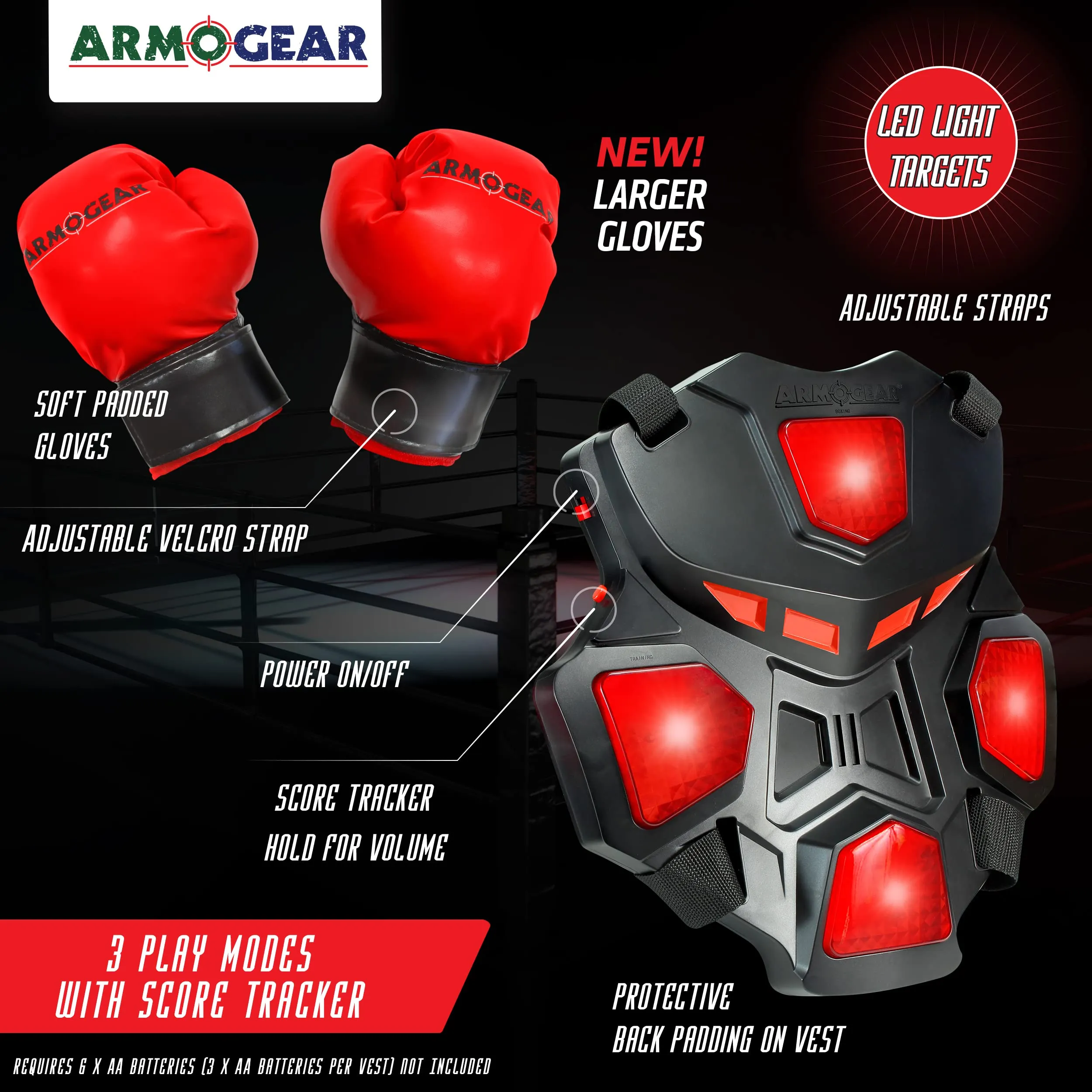 ArmoGear Electronic Boxing Game | Boxing Toy for Teen Boys with 3 Play Modes | Ideal Toy