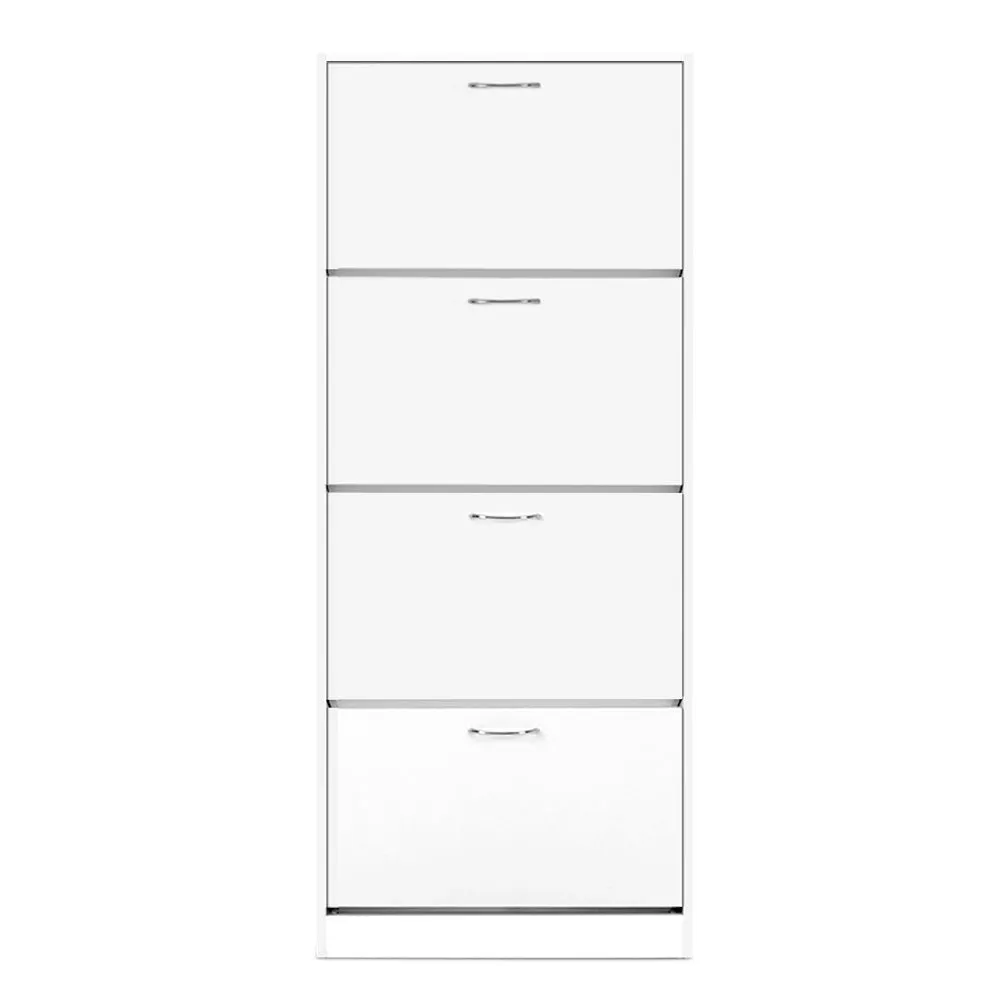 Artiss Shoe Rack Cabinet 60 Pairs 4 Doors - White