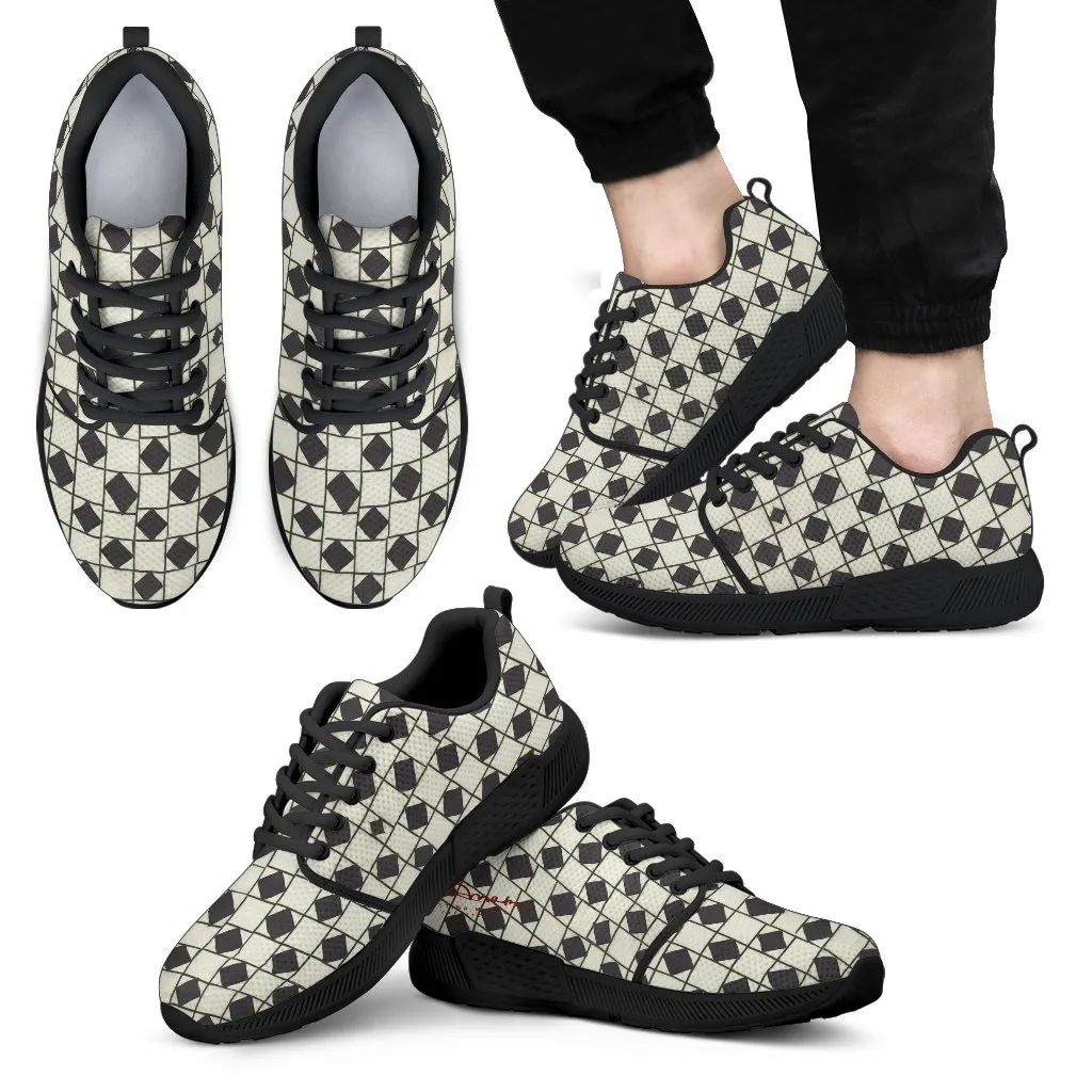 B&W Checkerboard Athletic Sneakers