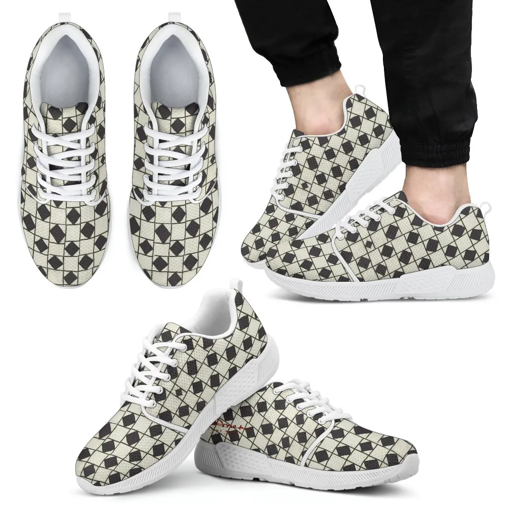 B&W Checkerboard Athletic Sneakers