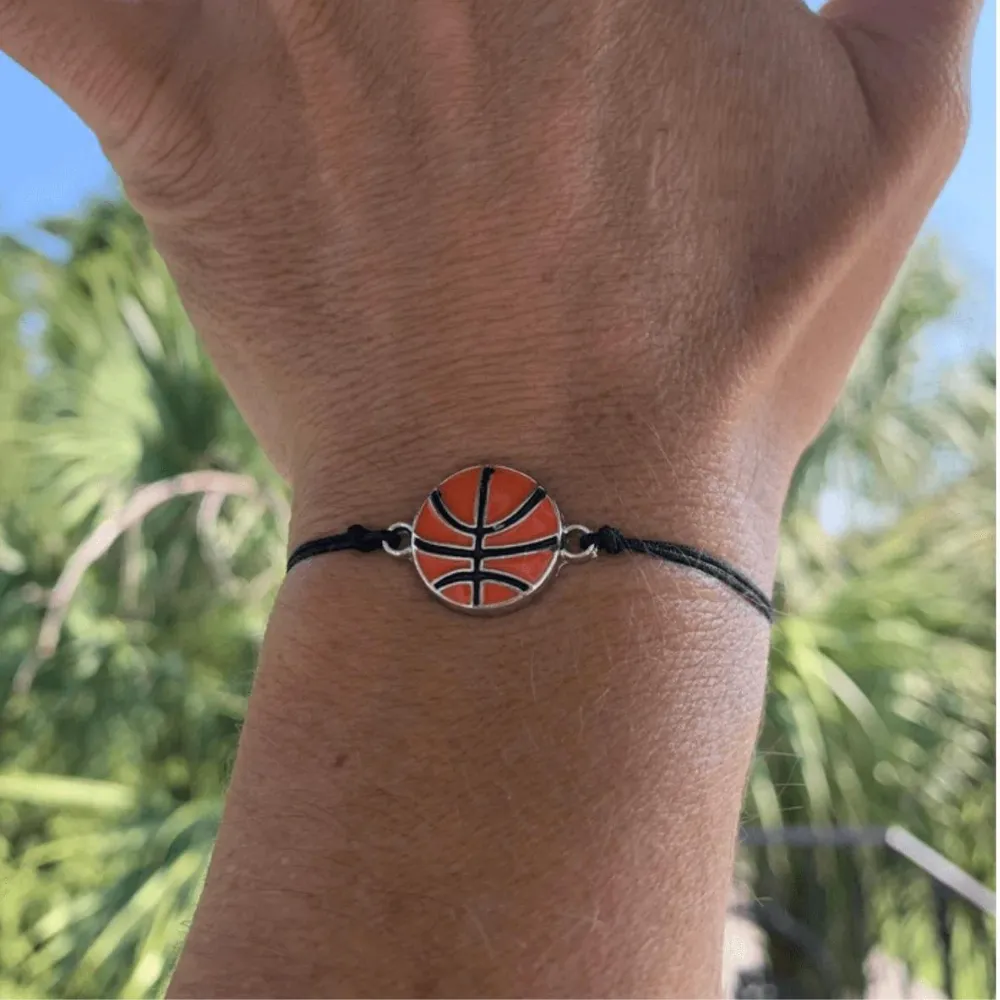 Basketball Adjustable String Bracelet