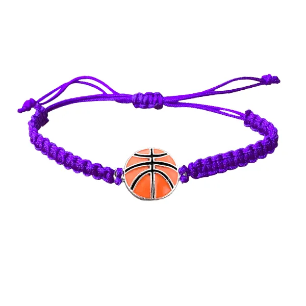 Basketball Charm Rope Bracelet - Pick Color