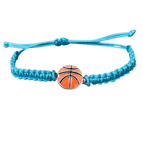 Basketball Charm Rope Bracelet - Pick Color