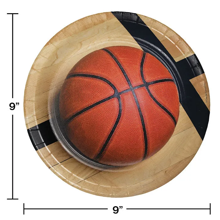 Basketball Paper Plates (8/Pkg)