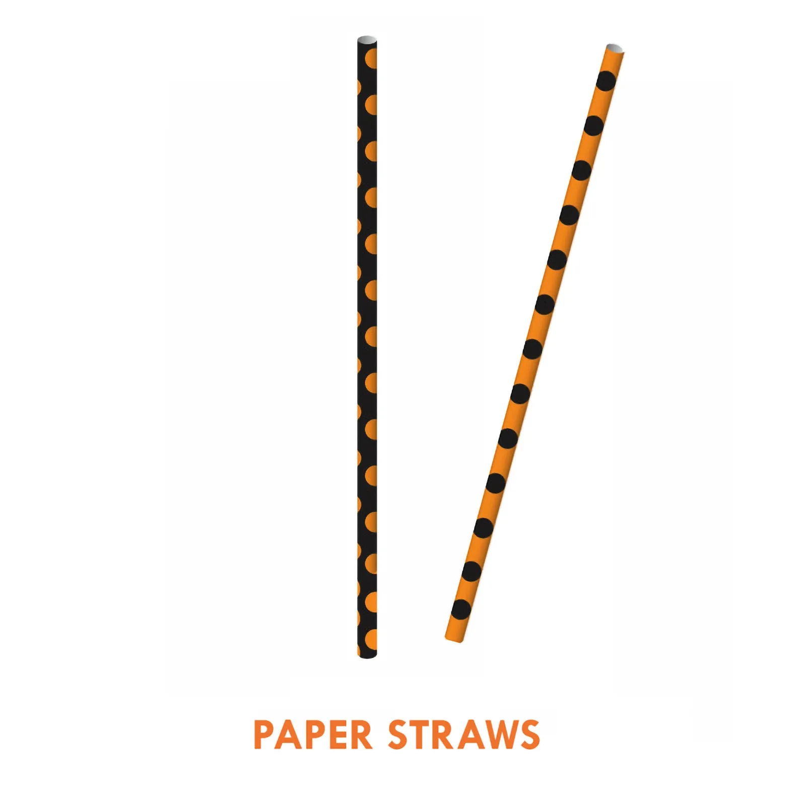 Basketball Party Supplies - Treat Bags with Orange Dot Paper Straws for 12 Guests