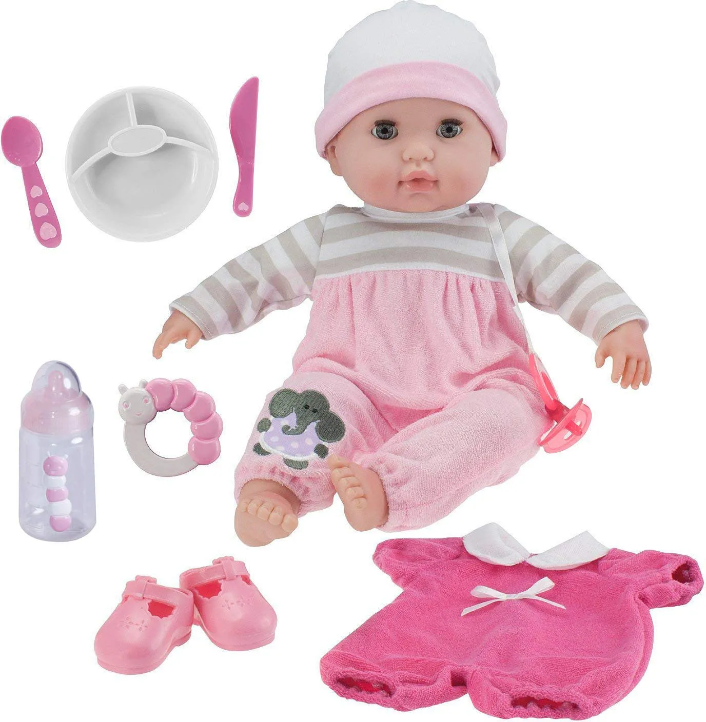 Berenguer 15" Realistic Soft Doll 10 pc Set