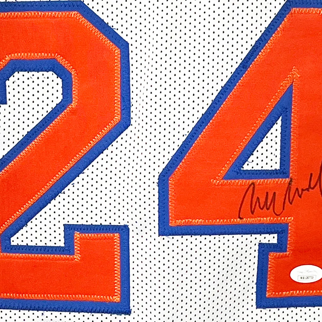 Bill Bradley Signed New York White Basketball Jersey (JSA)