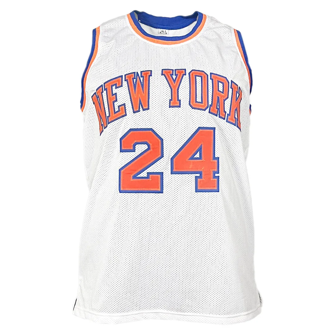 Bill Bradley Signed New York White Basketball Jersey (JSA)