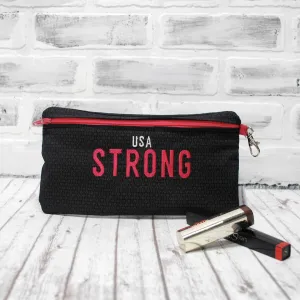 Black USA STRONG Personalized Reusable Food Bag