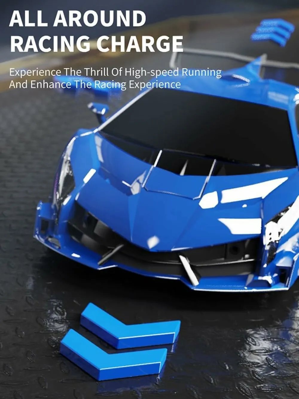 Blue Transforming Car Robot with RC & Sounds, Gominimo