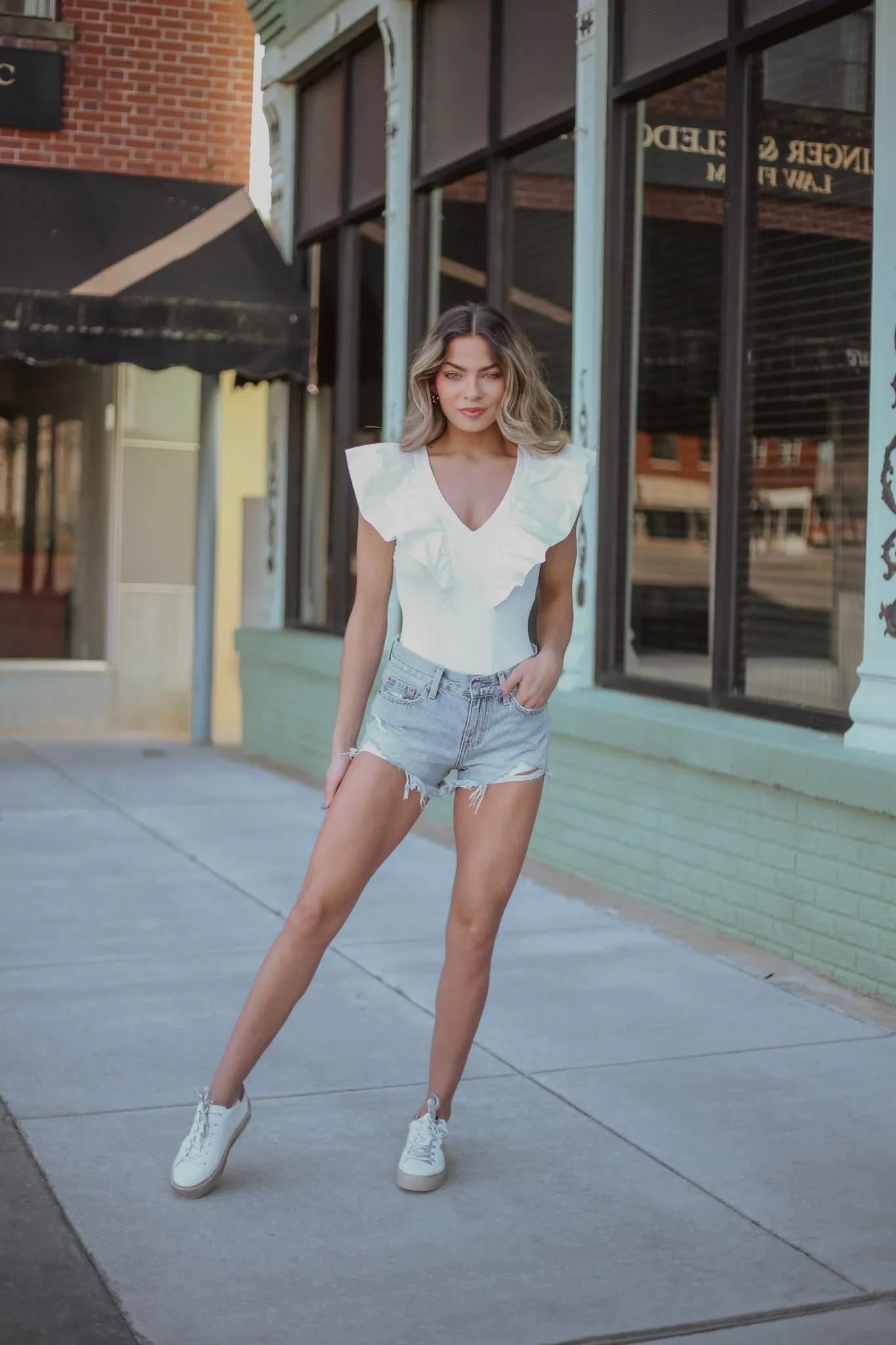 Butterfly Bodysuit - White