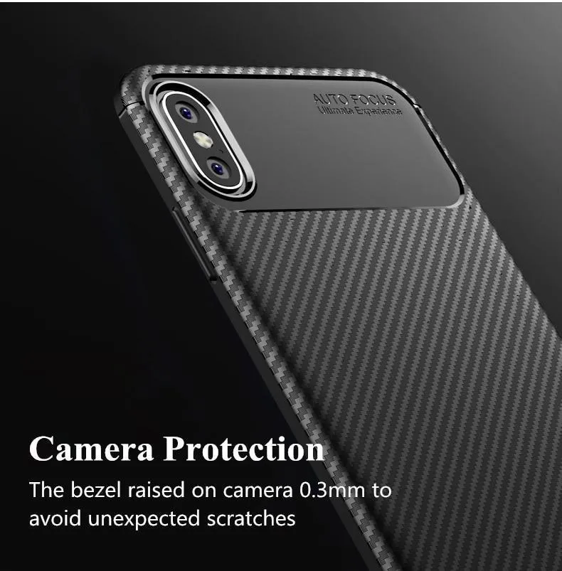 Carbon fiber silicone case for iPhone