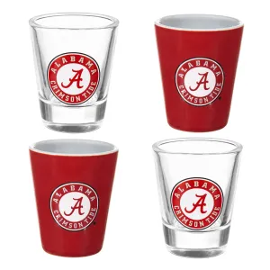 Ceramic and Glass 2oz. Cup Set, University of Alabama 4-Piece